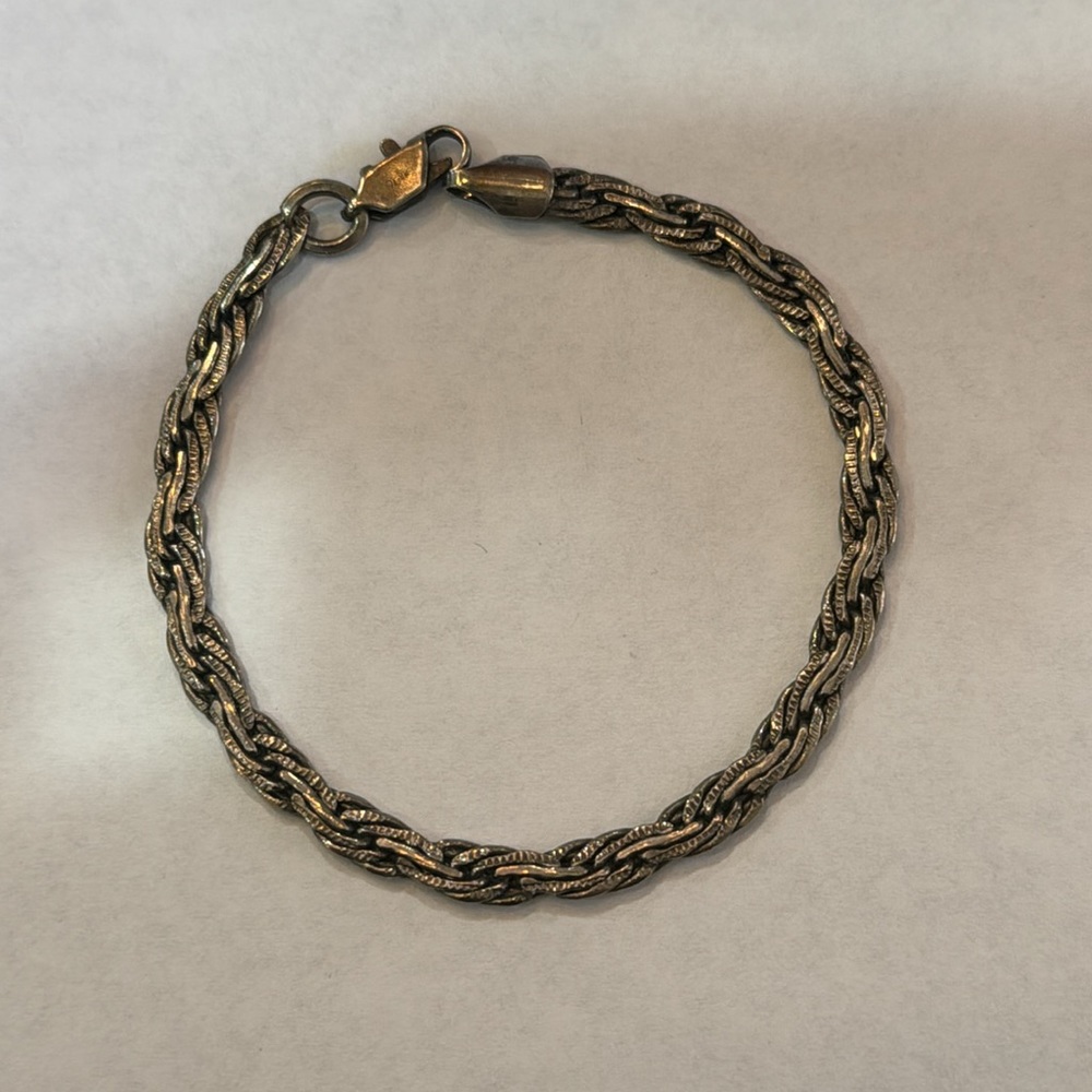 VINTAGE 925 TWISTED‎ ROPE BRACELET - Picture 3 of 6